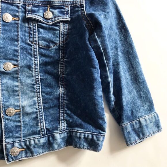 H&M soft denim acid wash jean jacket EUC 5-6Y - Picture 3 of 6